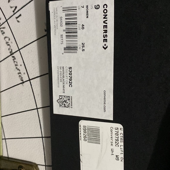 Converse All star CTAS lift OX platforms UK 7 US 9 - Picture 4 of 4